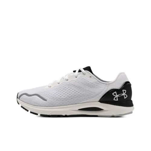 Under Armour Hovr Sonic 6 противоскользящие устойчивые к истиранию с термопокрытием низкие беговые кроссовки мужские белые и черные