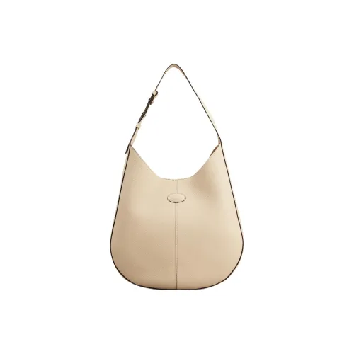 TOD'S DI Телячья кожа Хобо Сумка Плечевая Сумка Маленькая Женская Бежевая Желтая