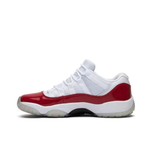 Jordan Air Jordan 11 Retro Low Cherry Low Top Винтажные баскетбольные кроссовки Женские Red White 2016 Edition