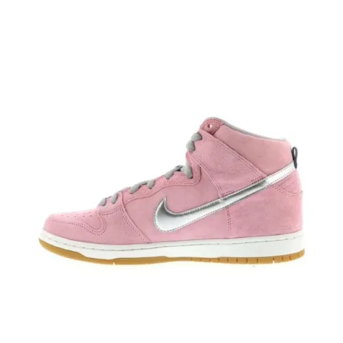 nike Dunk SB Concepts Когда свиньи Летают Высокий Топ Скейтборд Кроссовки Мужской Розовый Серебряный