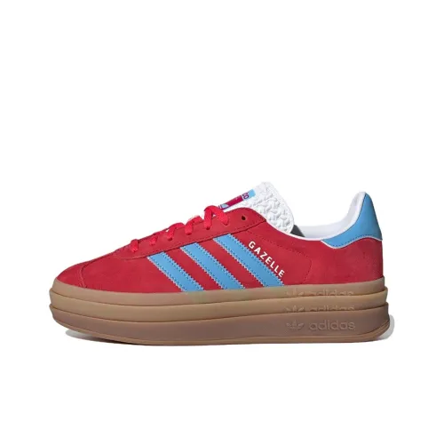 Adidas Originals GAZELLE BOLD Низкие Кроссовки для скейтбординга Женские Красные Синие