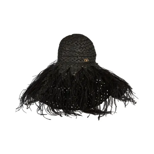 Valentino Солома Шапки и Кепки Женские Черные