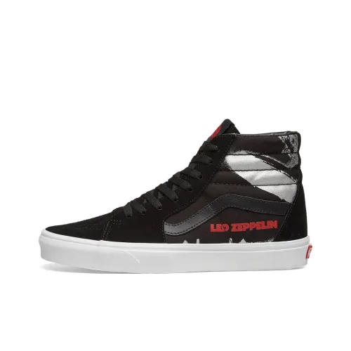Led ZEPPELIN x VANS SK8 High Топ Скейтборд Кроссовки Унисекс Черный