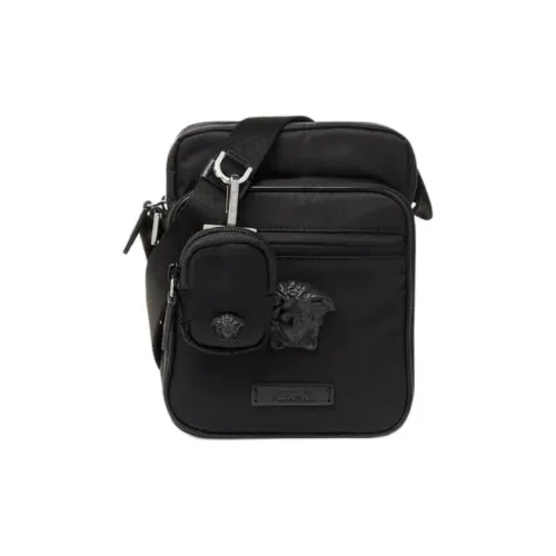 VERSACE Полиамид Сумка через плечо Мужская Черная