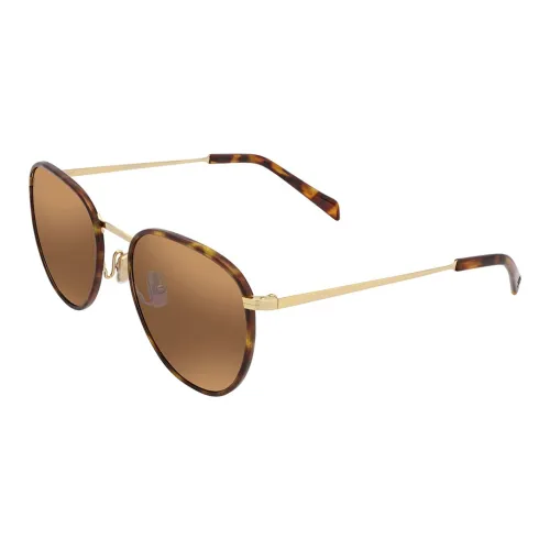 Maui Jim Металлический Ацетат ОВАЛЬНЫЕ Солнцезащитные Очки Унисекс Золото