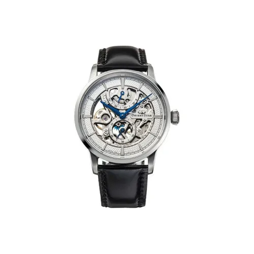ORIENT STAR Master Collection Механизм с ручным заводом натуральная кожа ремень часы для мужчин циферблат с открытым механизмом