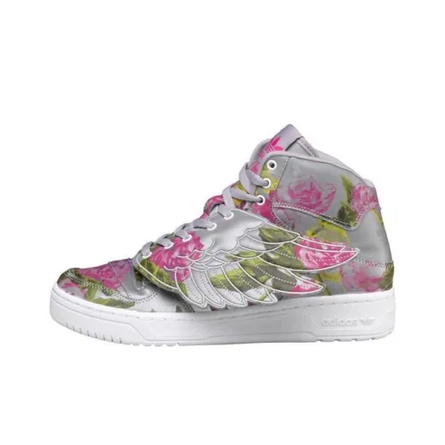 Adidas Originals S Wings Floral 3M Coating Амортизация Ударопрочность Высокий Топ Скейтборд Кроссовки Унисекс