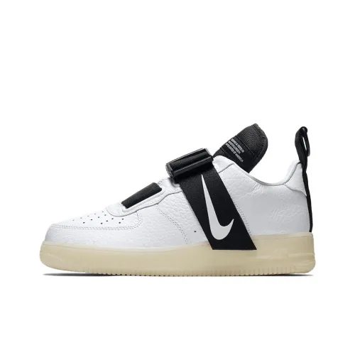 Nike Air FORCE 1 Utility Белый Черный Низкий Топ Скейтборд Кроссовки Унисекс Белый Черный