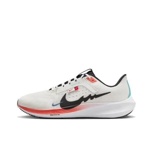 Nike Air Zoom Pegasus 40 Low Топ Повседневный Тренировочные Беговые кроссовки Мужские Белый Красный Черный