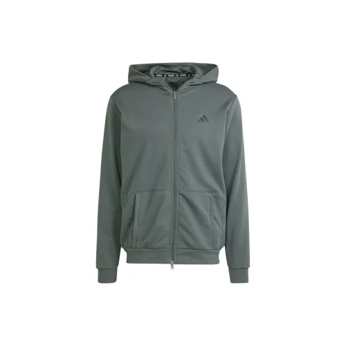 Adidas Pump Workout Hoodie Куртки и Пальто Мужской Зеленый