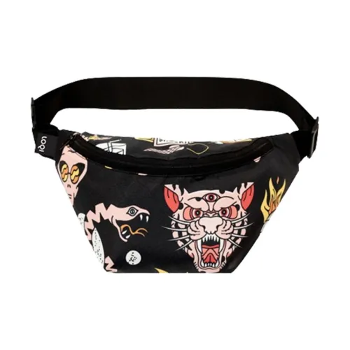 Loqi Поясные сумки Черный Тигр Знак Змеи Пиво Унисекс