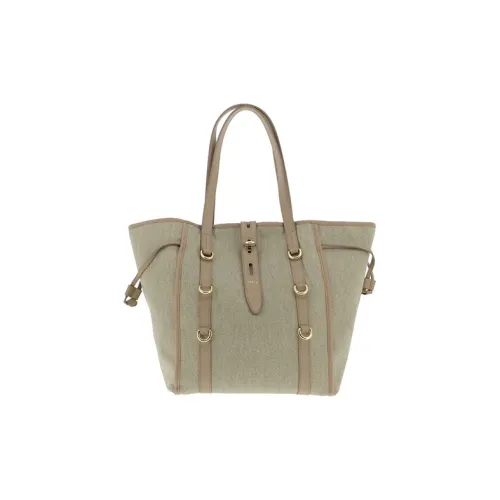Furla Кожа с Хлопком Тоут Сумка Сумка для покупок Сумка Сумка через плечо Унисекс Бежевый