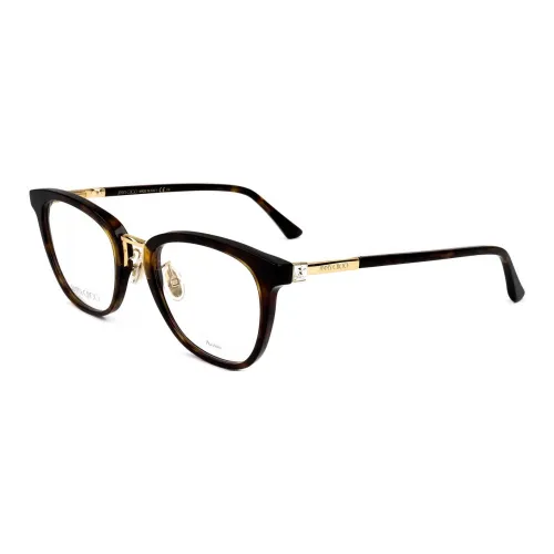 Jimmy Choo Ацетатные овалные оправы для очков женские цвет черепаховый