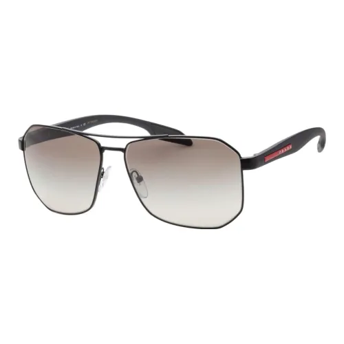 PRADA Металл Aviator Солнцезащитные очки Мужские Черные