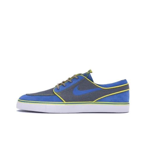 Nike SB Stefan Janoski Устойчивые к истиранию Низкие Кроссовки для скейтбординга Унисекс Синие Серые