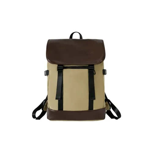 GEERDUN ПУ (полиуретан) Сшитый Холст Ноутбук Рюкзак Стандартный Унисекс Хаки Черный