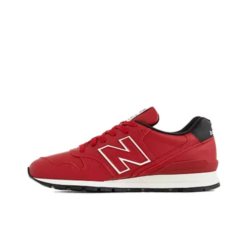 New Balance NB 996 Амортизация Износостойкий Низкий Топ Беговые кроссовки Унисекс Красный Белый