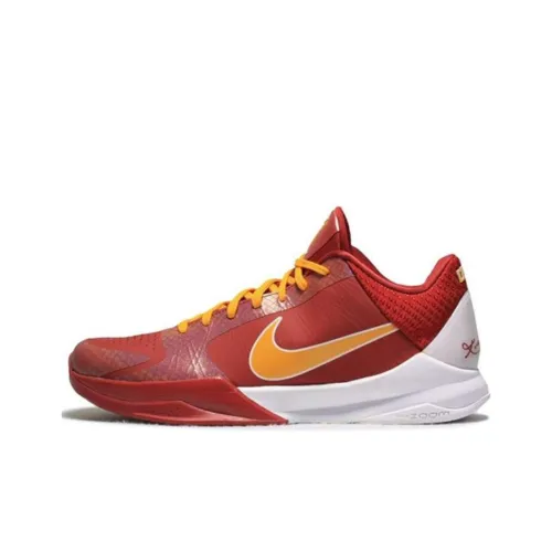 Nike Zoom Kobe 5 USC Амортизация Низкий Топ Баскетбольные Кроссовки Мужские Красные