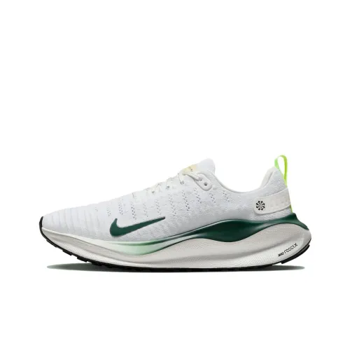 Nike React Infinity Run Flyknit 4 Slip-resistant Low Top Marathon Беговые кроссовки Мужские Белый Зеленый