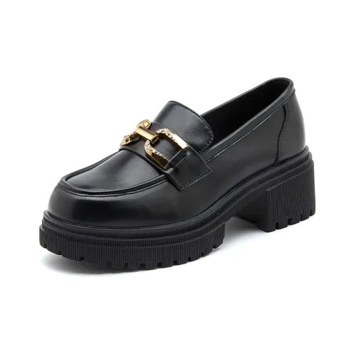 ZGR Грубый каблук Туфли Мэри Джейн Женские Черные