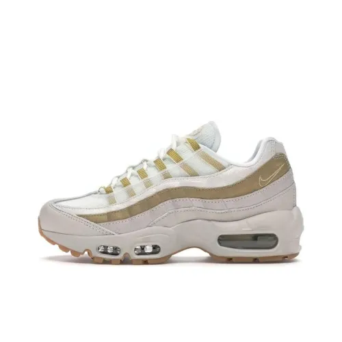 Nike Air Max 95 Амортизация Низкий Топ Повседневная Обувь Женская Бежевая Желтая