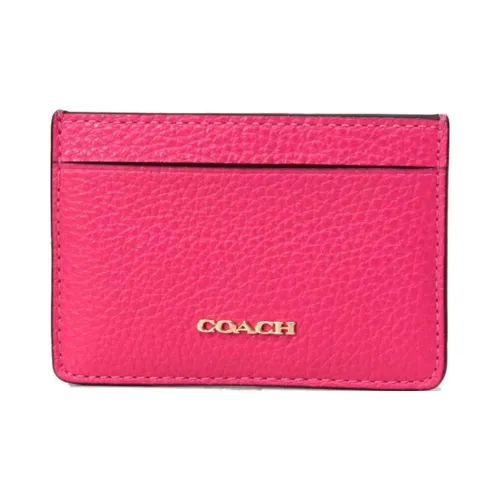COACH Card Case Кожаный кошелек держатель для карт женский красный