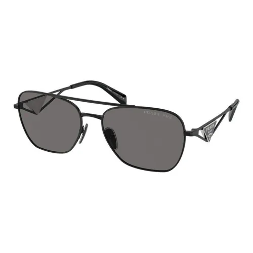 PRADA Металл Aviator Солнцезащитные очки Унисекс Черный