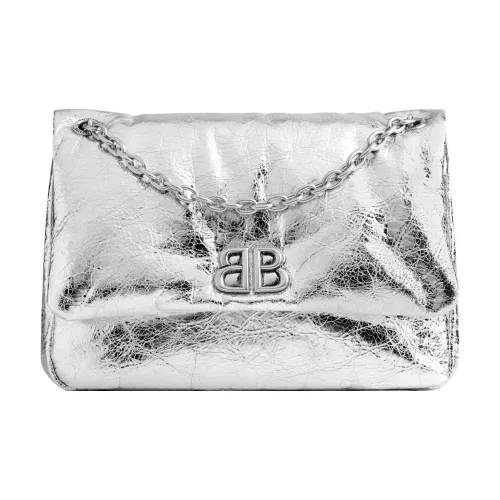 Balenciaga Arena Телячья кожа Сумка через плечо Мини Женская Серебряный