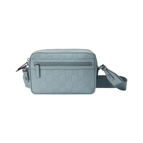 GUCCI Кожа Сумка через плечо Стандартная Мужская Светло-синяя