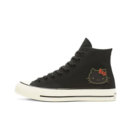 Hello Kitty x Converse 1970s Chuck Taylor All Star High Top Скейтборд Кроссовки Unisex Черный Белый