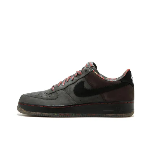 Nike Air Force 1 Low Топ Скейтборд Кроссовки Мужские Серый Черный Выпуск 2012