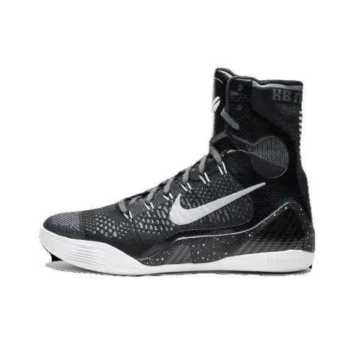 Nike Kobe 9 Нескользящий Легкий Высокий Топ Баскетбольные Кроссовки Мужские Черные