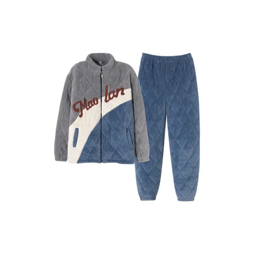 Qin Jing Гора River Серый Мужской Пижамные комплекты