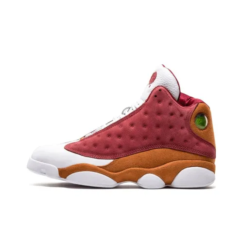 Jordan Air Jordan 13 High Топ Винтажные Баскетбольные Кроссовки Мужские Красный Желтый Белый