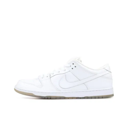 Nike Dunk SB Белый лед Slip-resistant Low Top Скейтбординг Кроссовки Мужские Белые
