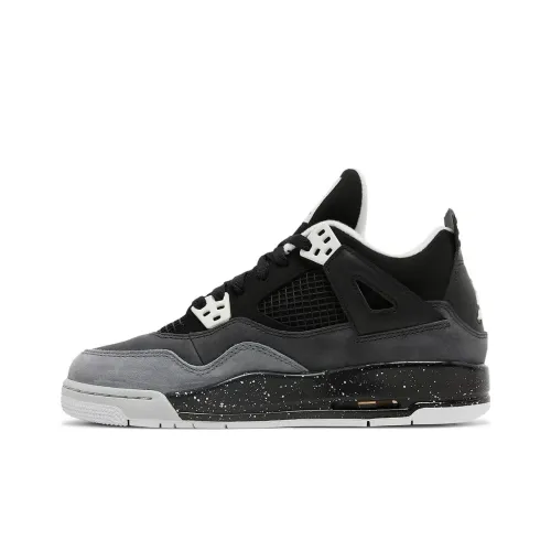 Jordan Air Jordan 4 Retro Fear MID Топ Винтажные Баскетбольные Кроссовки Женские Черные
