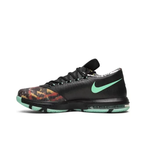 Nike KD 6 Nola Gumbo League 'Иллюзия' Нескользящий Легкий Низкий Топ Баскетбольные кроссовки для игры Мужской Черный Зеленый