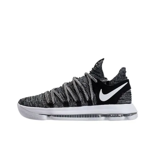 Nike KD 10 Амортизация Износостойкие Низкие Баскетбольные Кроссовки для Игры Мужские Черные EP