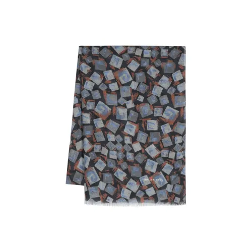 KITON Вязаные шарфы Мужской Темно-синий Синий