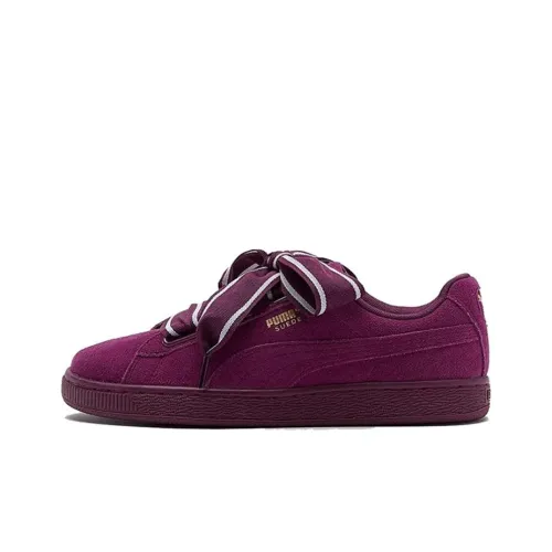 PUMA Suede Series Heart Satin II Low Скейтборд Кроссовки Женские Фиолетовые
