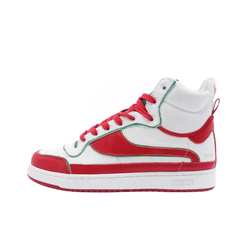 JACLAR Винтажные баскетбольные кроссовки High Top Red/White Unisex