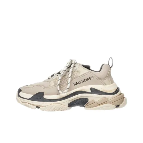 Balenciaga Triple S Low Топ Толстая подошва Кроссовки Женские Коричневые
