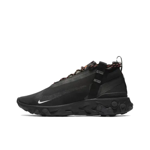 Nike ISPA React LW WR MID Амортизация Противоскользящий Легкий MID Топ Повседневный Унисекс Черный