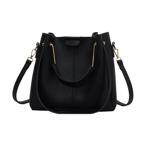 JIANMU ПУ (полиуретан) Сумка Ведрообразной Формы Женская Черная Хаки Экрю Розовая