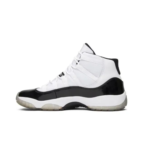 Jordan Air Jordan 11 Concord High Топ Винтажные баскетбольные кроссовки Женские Черный белый