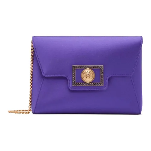 VERSACE La Medusa Вискоза Конверт Сумка Одно Плечо Через Плечо Клатч Женский Фиолетовый