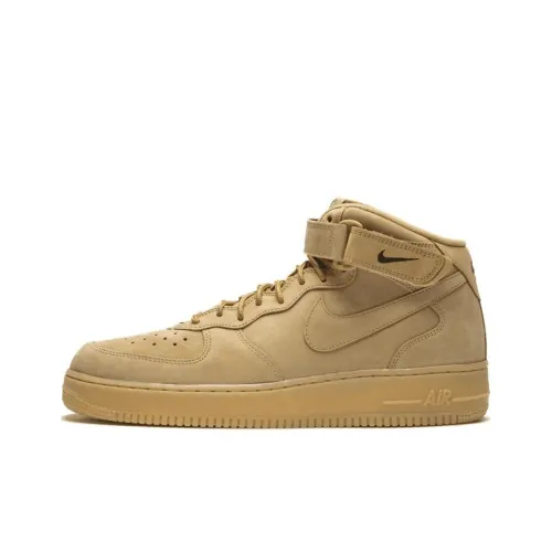 Nike Air FORCE 1 Fla Non Нижняя юбка Легкий MID Топ Кроссовки для скейтбординга Мужской Пшеница 2014