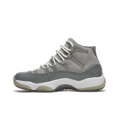 Jordan Air Jordan 11 Ретро Cool GREY 2010 Non Slip Легкий MID Топ Винтажные баскетбольные кроссовки Мужской Серый Белый