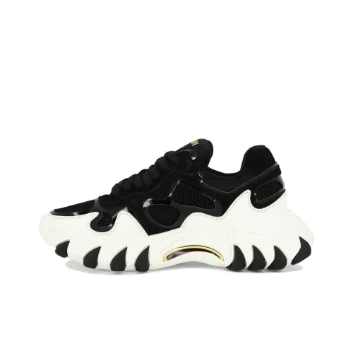 BALMAIN B East Амортизация Увеличение Высоты Низкий Топ Casual Женский Черный Белый