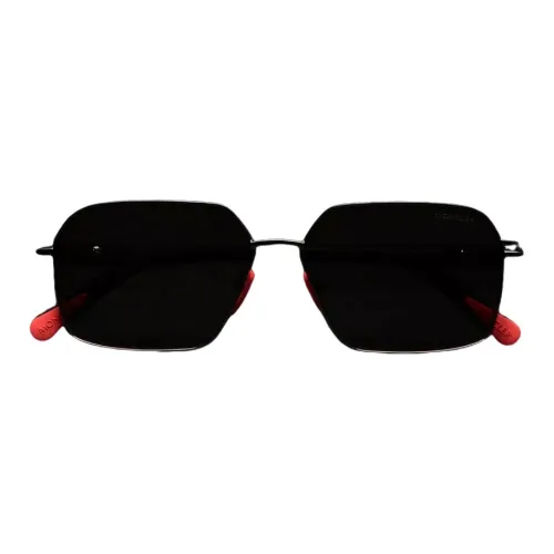 Moncler Галванизированный металл Квадратные солнцезащитные очки Мужские Черные